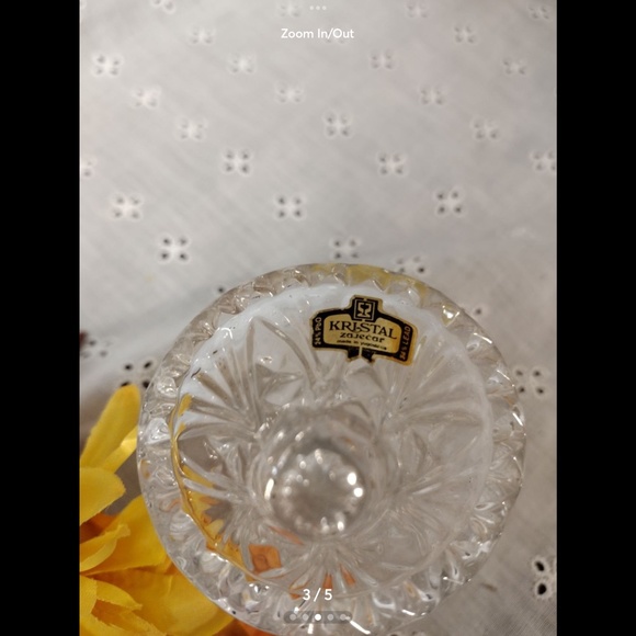 Vintage kristal bud base - Picture 3 of 5